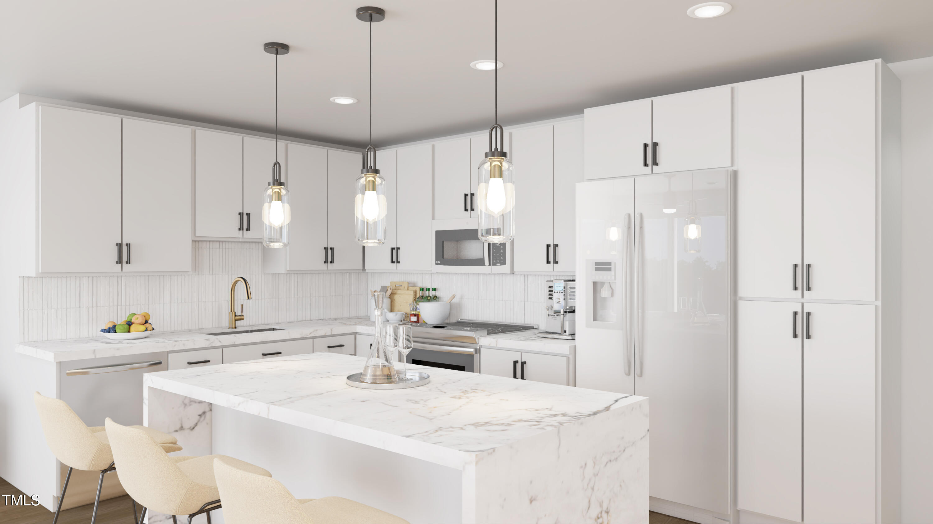130 Two Hills Drive, Unit 204B Carrboro, NC 27510 - Photo 1 of 17 a kitchen with a sink a center island and cabinets