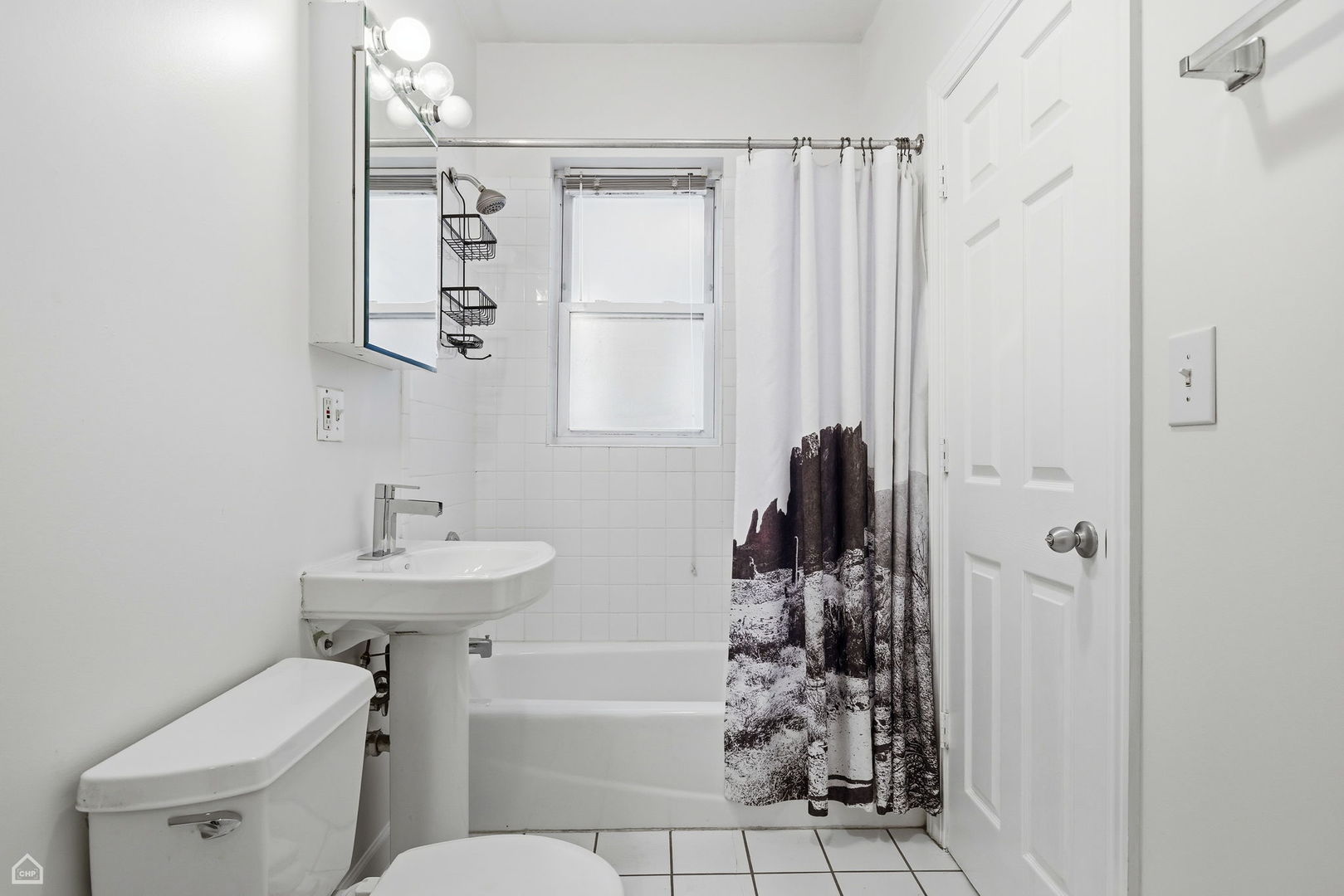 3222 West Berteau Avenue, Unit 2 Chicago, IL 60618 - Photo 8 of 16 a bathroom with a sink toilet and shower