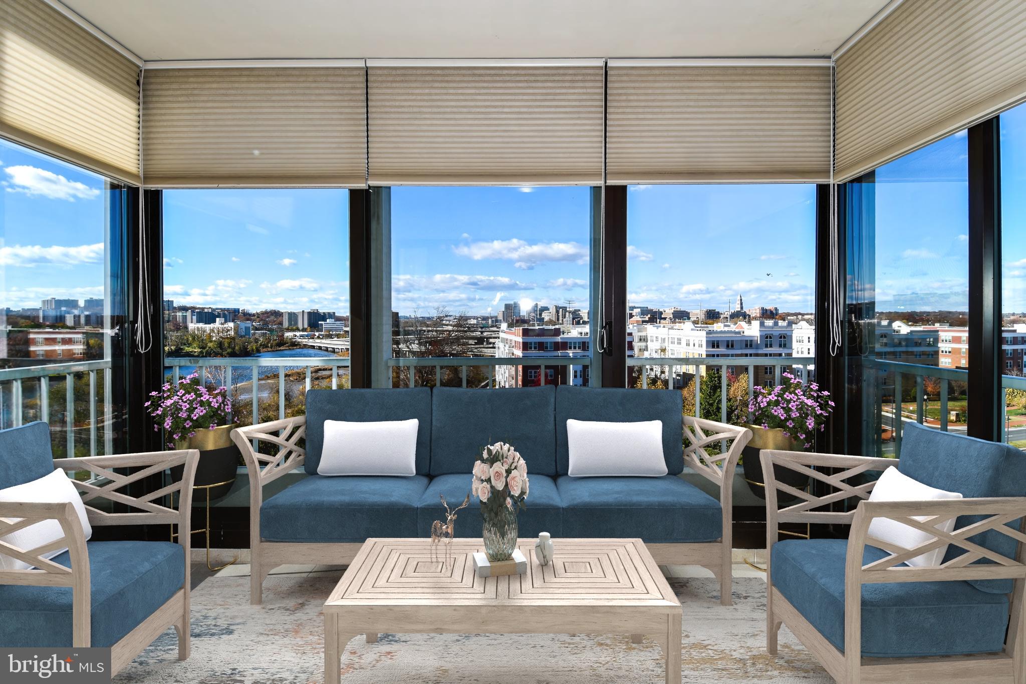 1250 South Washington Street, Unit 816 Alexandria, VA 22314 - Photo 3 of 58 Relax and enjoy the views - virtually staged