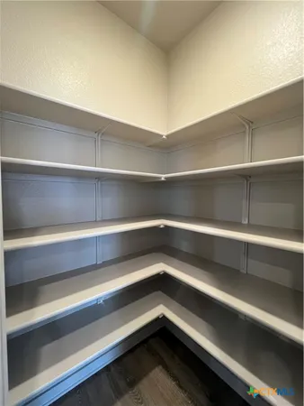 a refrigerator in a kitchen