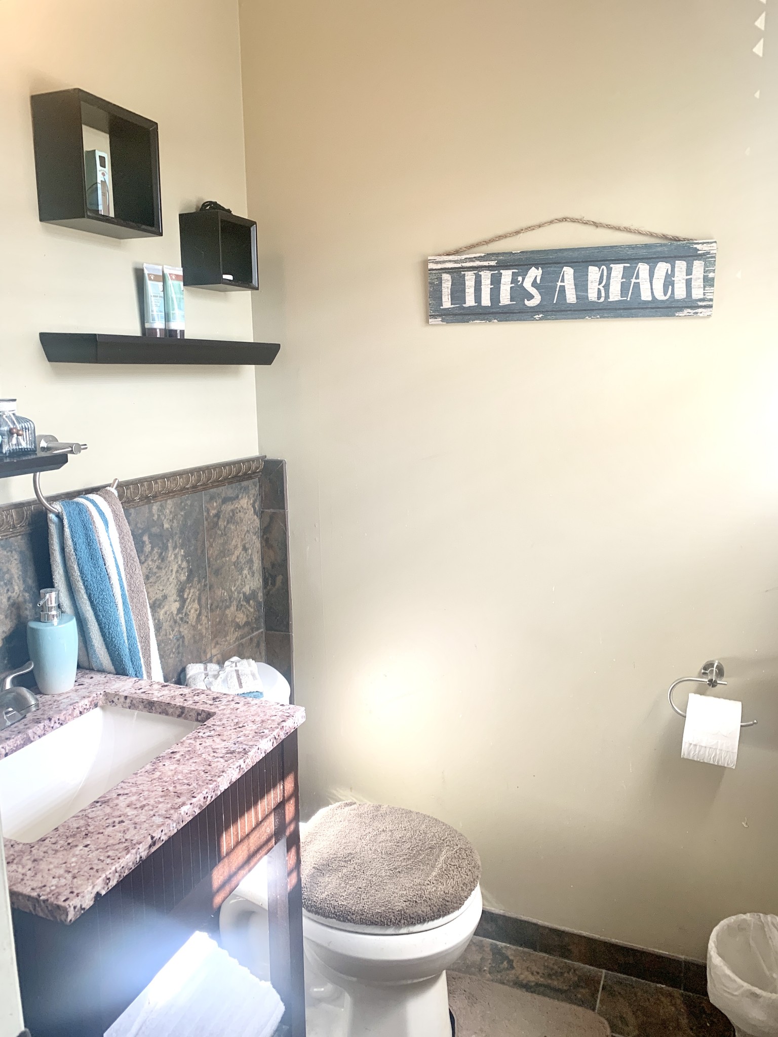 562 Walton Ferry Road Hendersonville, TN 37075 - Photo 13 of 24 a bathroom with a granite countertop toilet and a sink