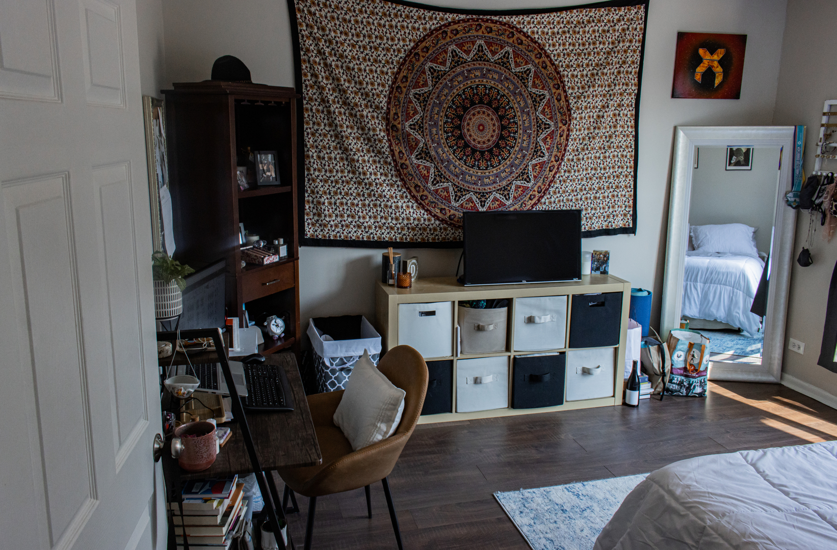 440 North Racine Avenue, Unit 2 Chicago, IL 60642 - Photo 15 of 20 a living room with furniture and a fireplace