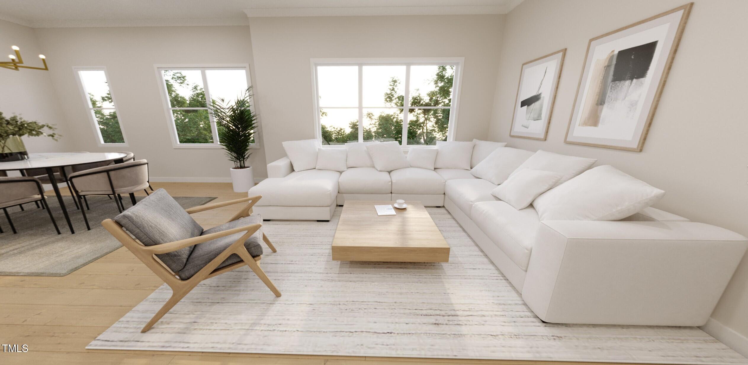 403 Chatham View Road Ramseur, NC 27316 - Photo 3 of 7 a living room with couches and a dining table with rug