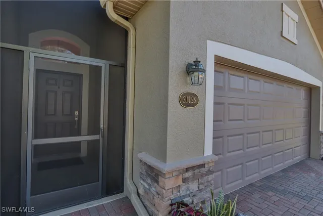 a view of wooden door