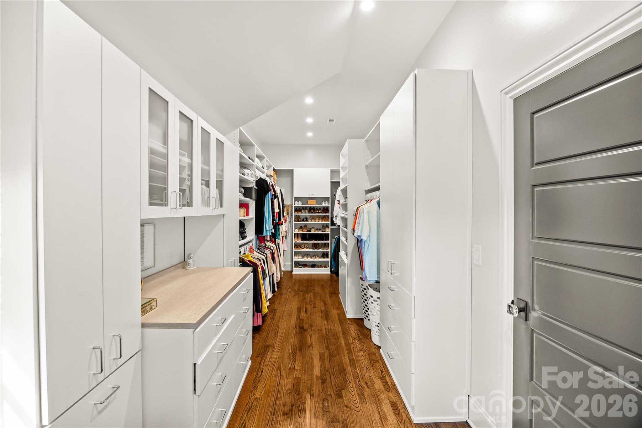 1935 Queens Road West Charlotte, NC 28207 - Photo 34 of 48 a view of a hallway with wooden floor and staircase
