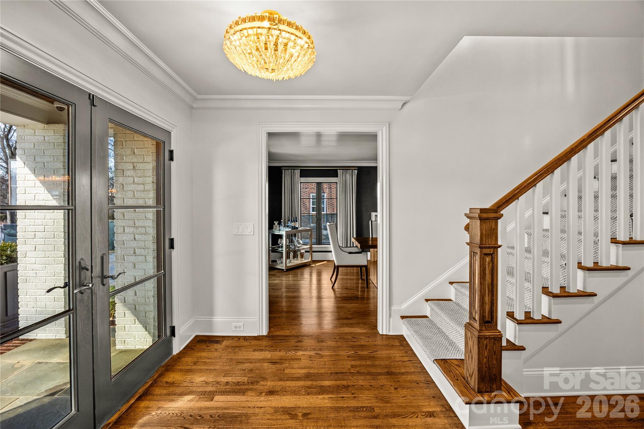 1935 Queens Road West Charlotte, NC 28207 - Photo 8 of 48 a view of a hallway view with living room and dining room view