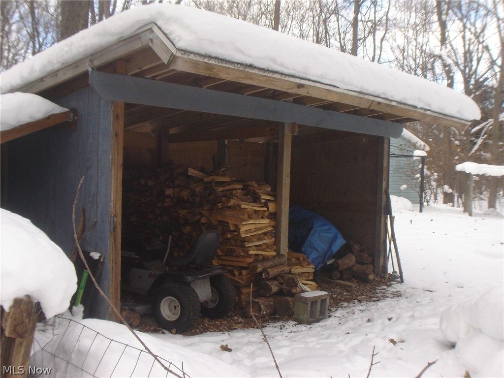 155 Riverside Drive Painesville, OH 44077 - Photo 34 of 34 Storage lean-to, currently being used for firewood and lawn mower