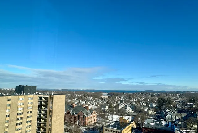 a view of city and ocean