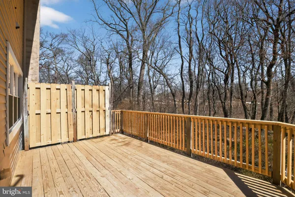 a view of wooden deck