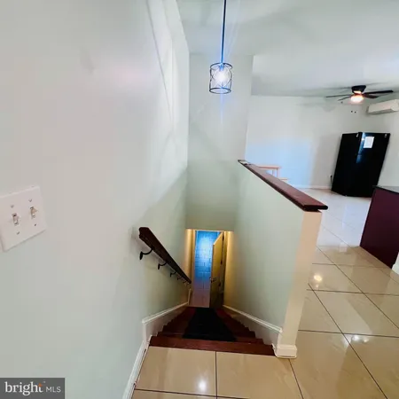 a view of stairs
