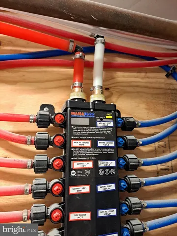 a view of a room with toys and lots of racks on the wall