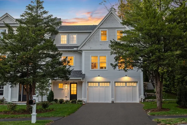 front view of a house with a street