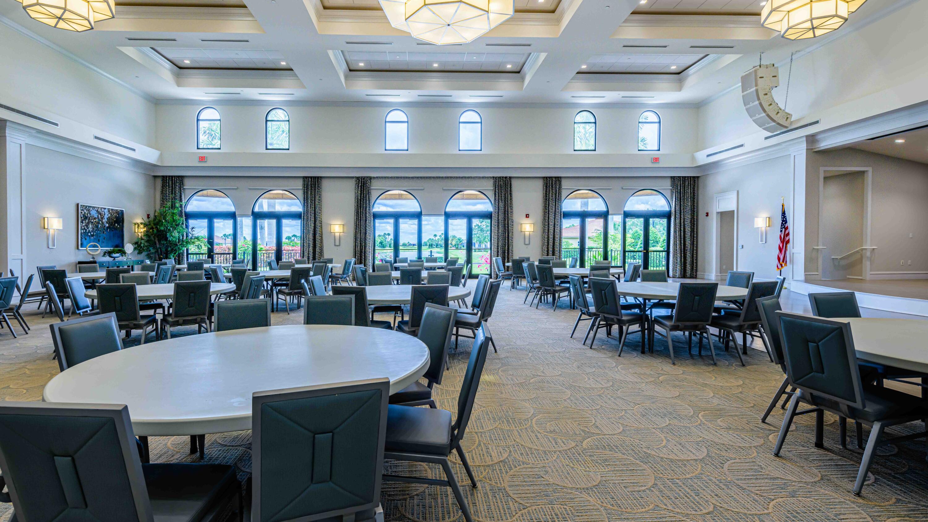 11473 Southwest Visconti Way Port St. Lucie, FL 34986 - Photo 54 of 69 a view of a dining area with furniture and a chandelier
