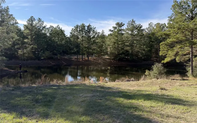a view of a lake with houses
