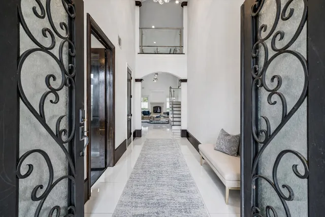 a view of a hallway with entryway