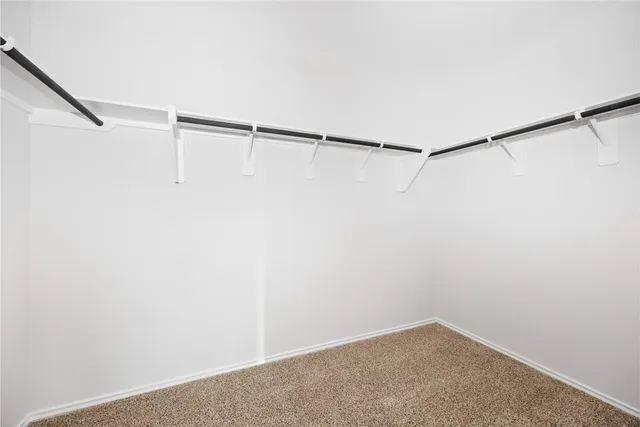 a view of small space with racks on the wall