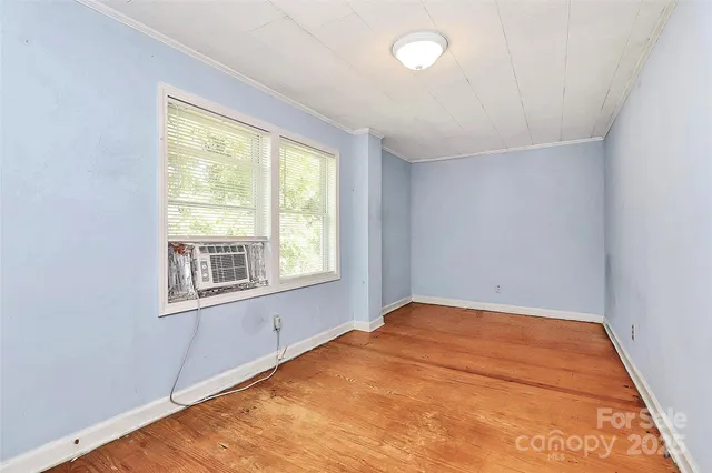 an empty room with a window