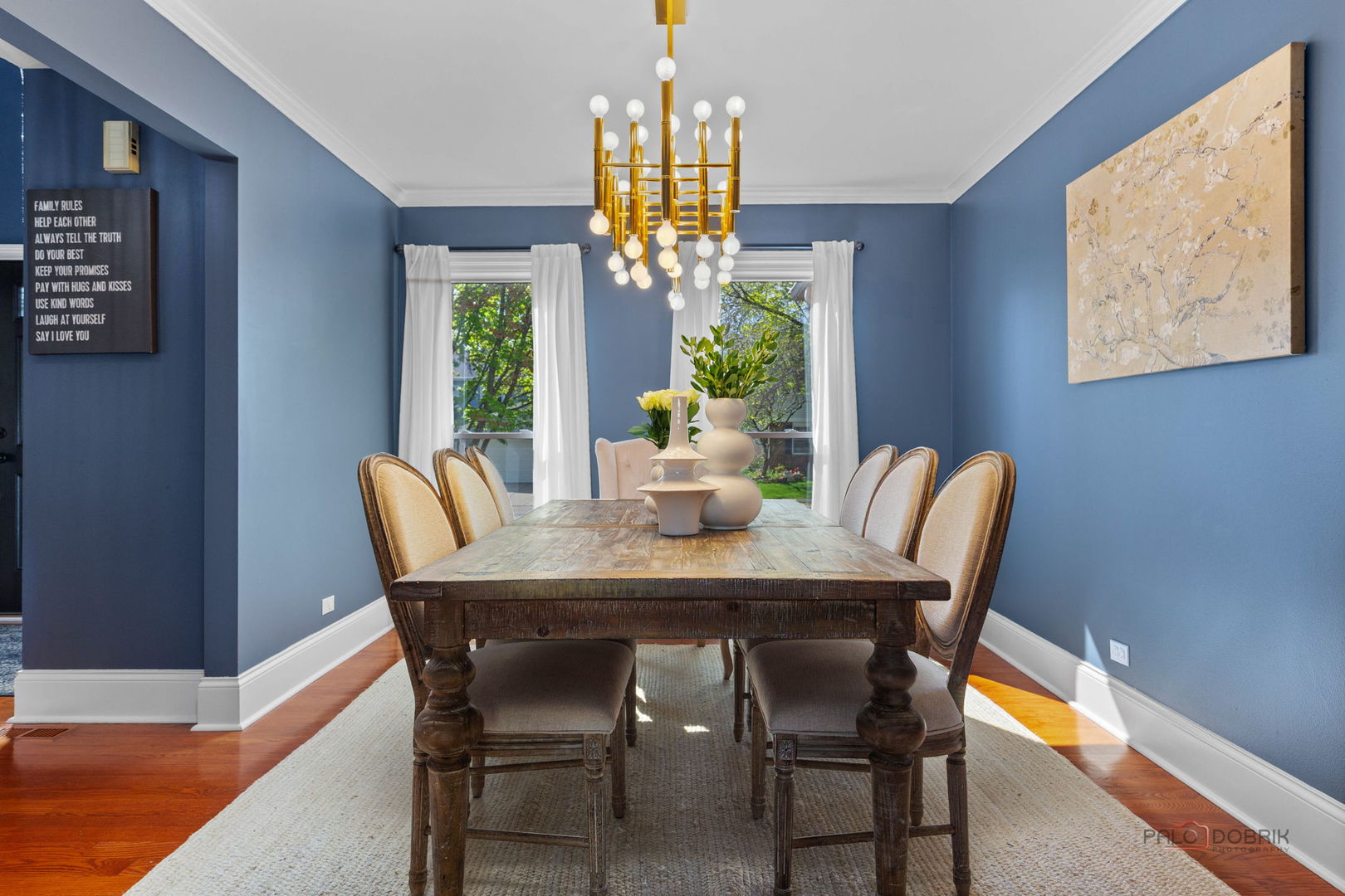 1930 Lisson Road Naperville, IL 60565 - Photo 9 of 32 a dining room with furniture a livingroom and a chandelier