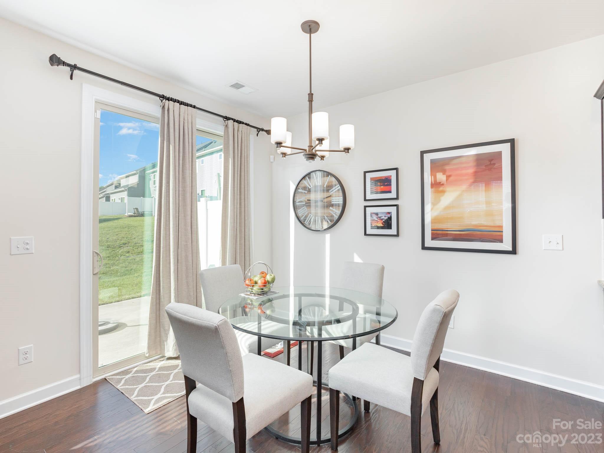 5688 Garrow Glen Road Charlotte, NC 28278 - Photo 7 of 30 a view of a dining room with furniture window and wooden floor