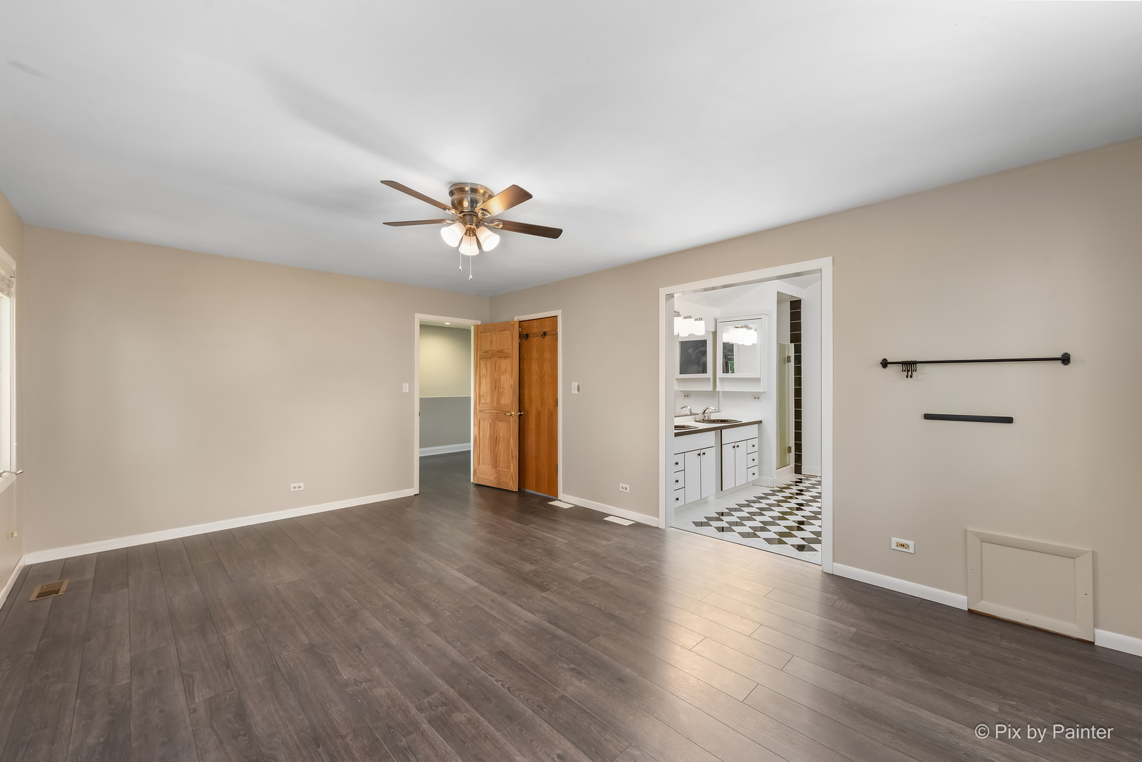 45W447 Lees Road Maple Park, IL 60151 - Photo 13 of 37 a view of an empty room with a window and wooden floor
