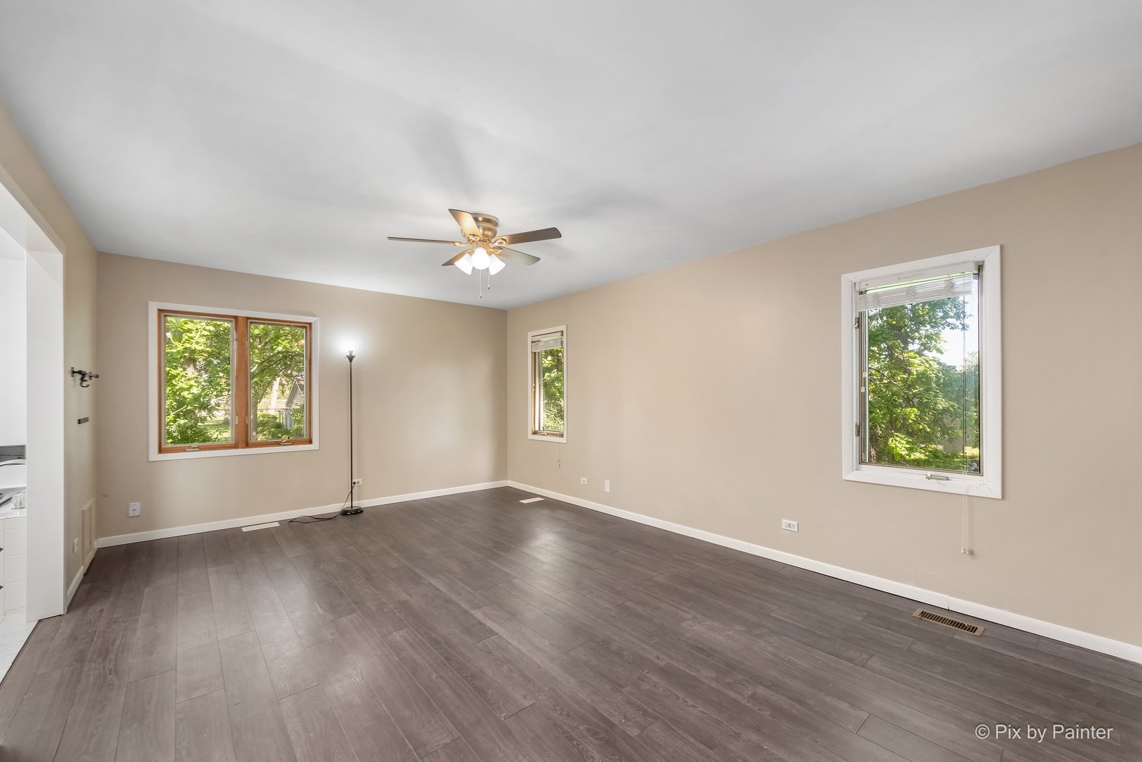 45W447 Lees Road Maple Park, IL 60151 - Photo 25 of 37 a view of an empty room with wooden floor and a window