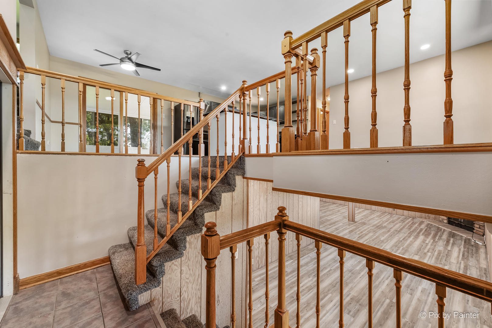 45W447 Lees Road Maple Park, IL 60151 - Photo 4 of 37 a view of staircase with wooden floor and windows
