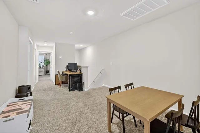 a room with furniture and a table