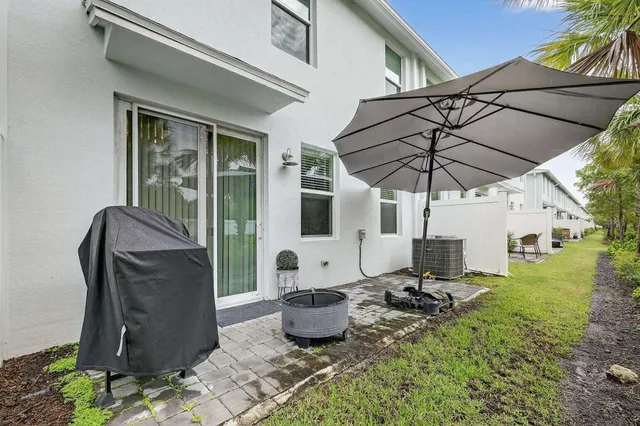 a table and chairs in the patio