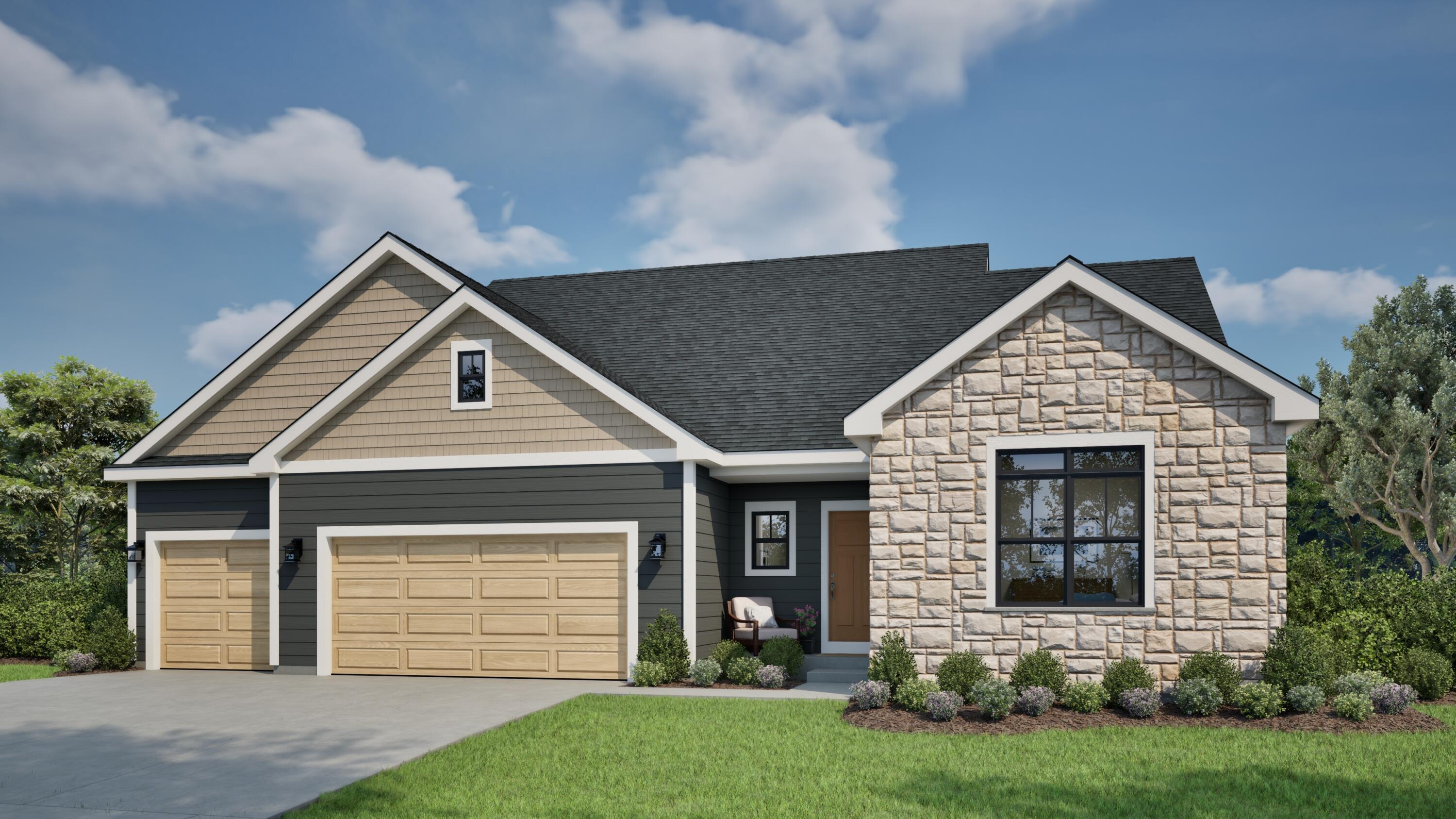 1751 Switchgrass Street Oconomowoc, WI 53066 - Photo 1 of 4 Driveway & Landscaping not included. Rendering shown may not reflect exact structural options or exterior selections of the home.