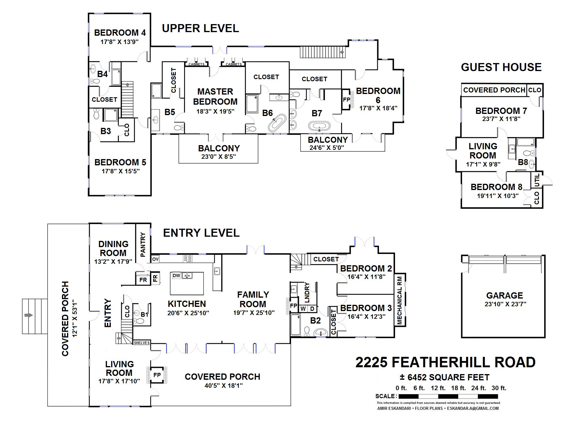 2225 Feather Hill Road Montecito, CA 93108 - Photo 15 of 15 2225 Featherhill_Floor Plan