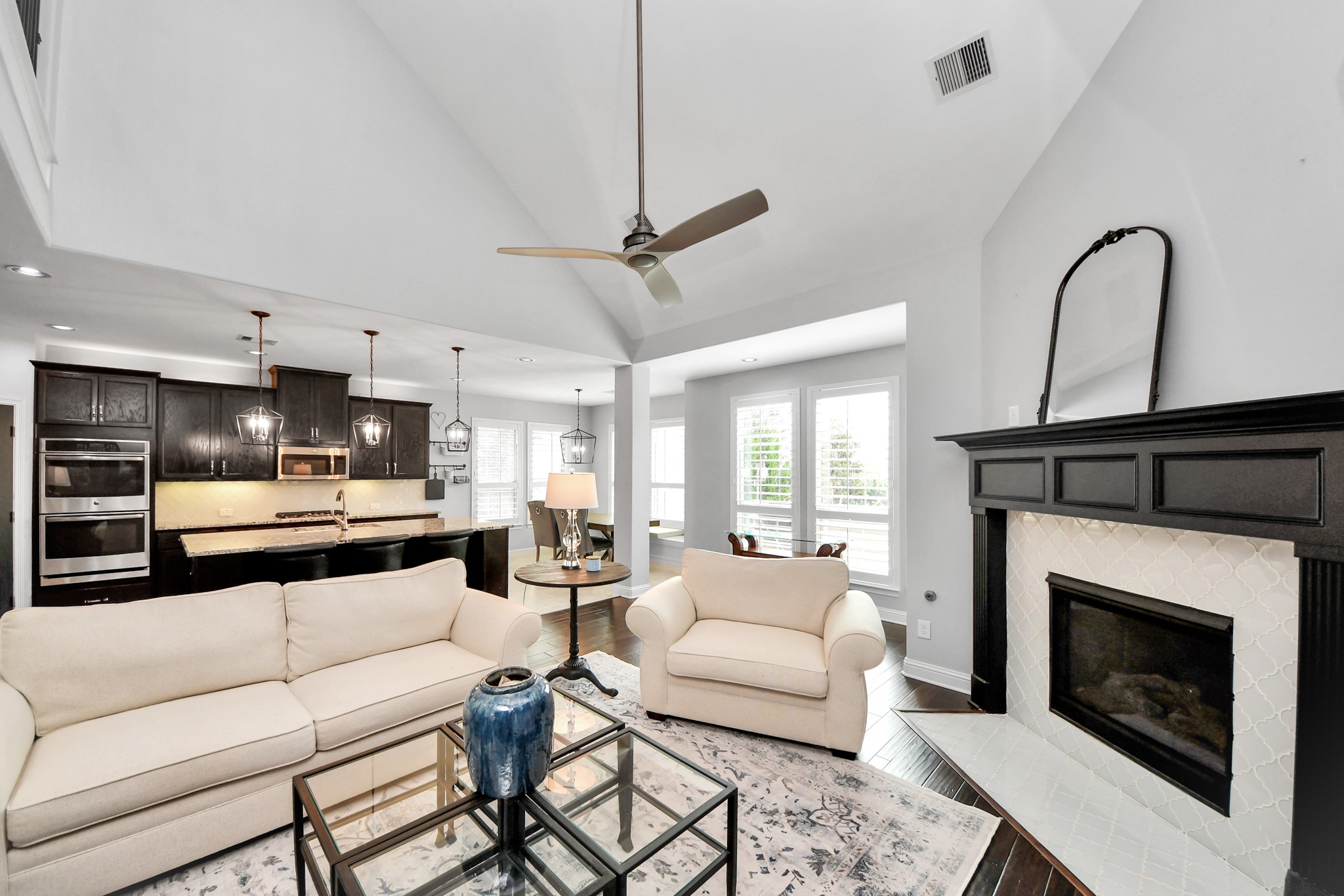 2811 Hadley Springs Lane Spring, TX 77386 - Photo 18 of 50 a living room with furniture and a fireplace