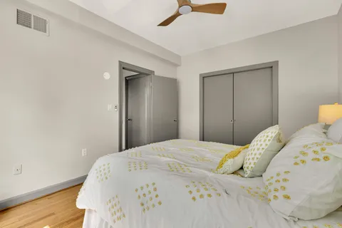a view of a room with racks
