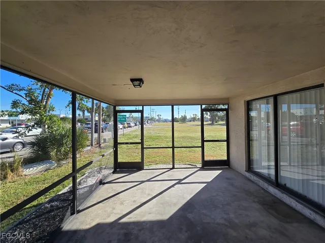 a view of a large room with large windows