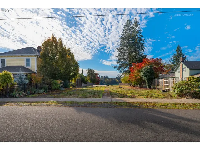 a view of a yard and a house
