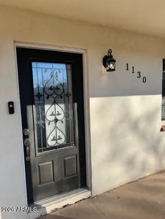 a view of a door