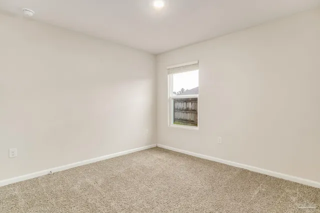 an empty room with closet