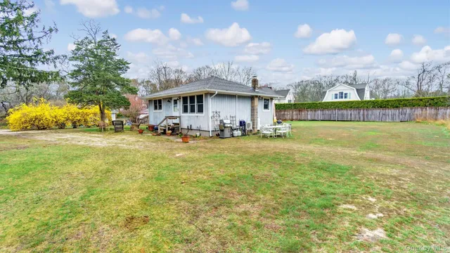 a view of a yard with tree s
