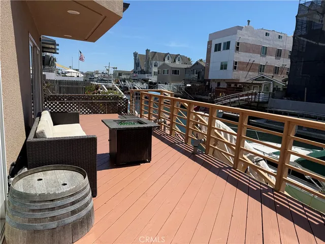 a view of a terrace with seating space