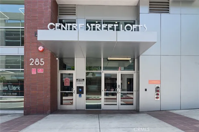 a front view of a building with entryway