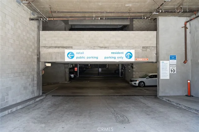 a view of parking garage