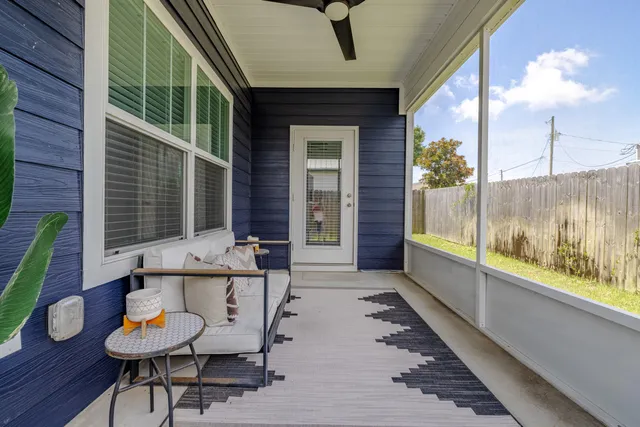 a outdoor space with furniture