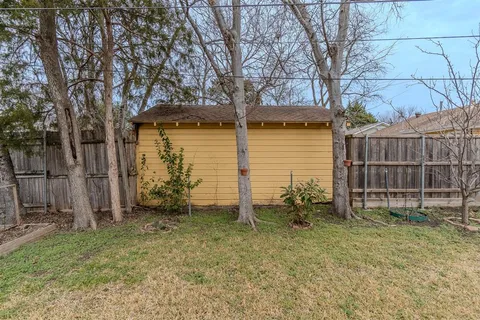 a backyard of a house