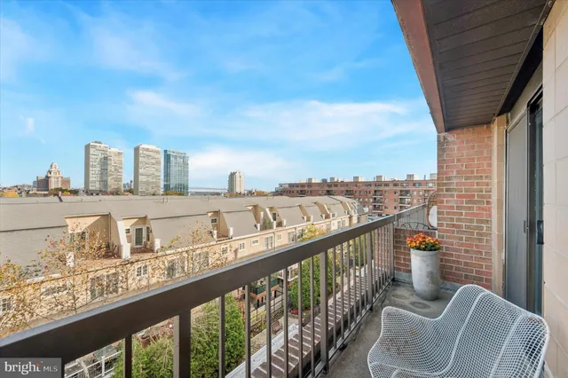 a view of city from balcony