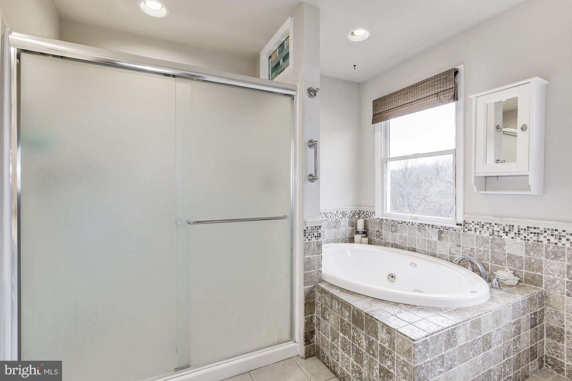 5508 Adams Ridge Road Clarksville, MD 21029 - Photo 29 of 54 Master bathroom w/ jetted soaking tub, shower.