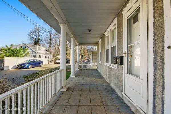 a view of a balcony