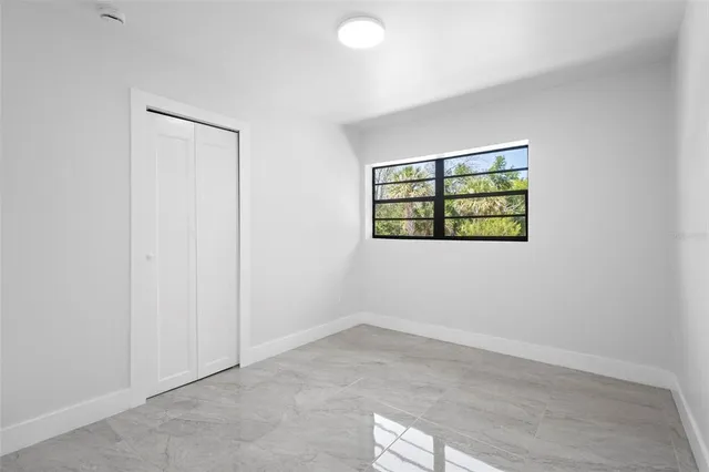 an empty room with a window