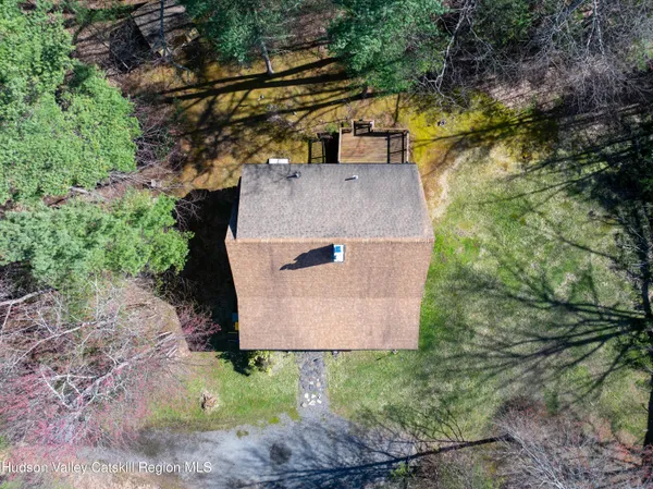 a view of a house on a deck