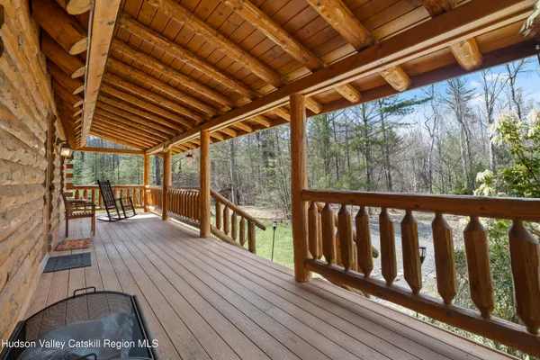 a view of backyard with a garden and entertaining space