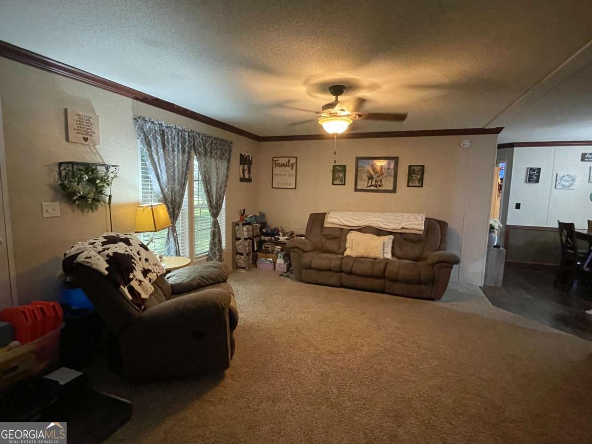 601 Auburn Road Glennville, GA 30427 - Photo 7 of 17 a living room with furniture a couch and a chandelier
