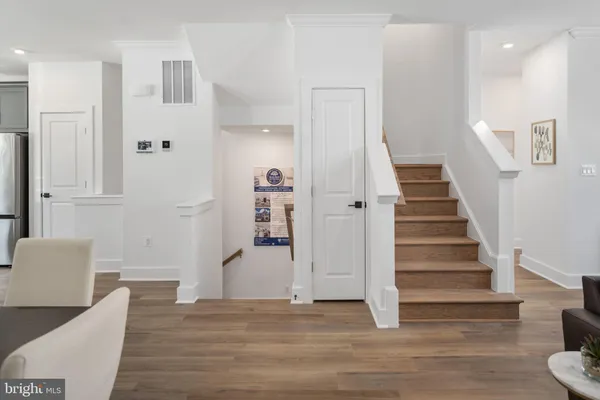 a view of a hallway with entryway
